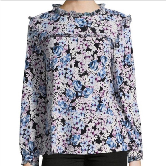 Karl Lagerfeld Tops - Karl Lagerfeld Floral Blouse